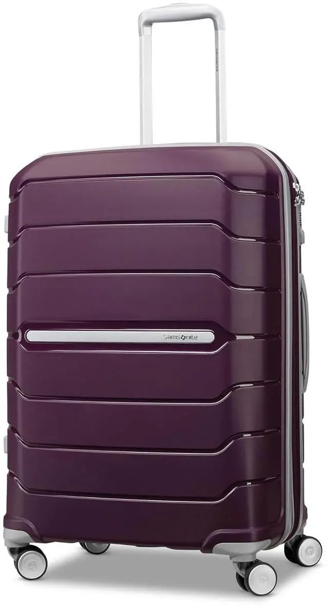 Main image of Samsonite Freeform Medium Luggage with Dual 360° Spinner Wheels - Checked Suitcase - TSA Lock, Airline-Approved - Lightweight Durable Polypropylene Expandable Hardshell - Amethyst Purple