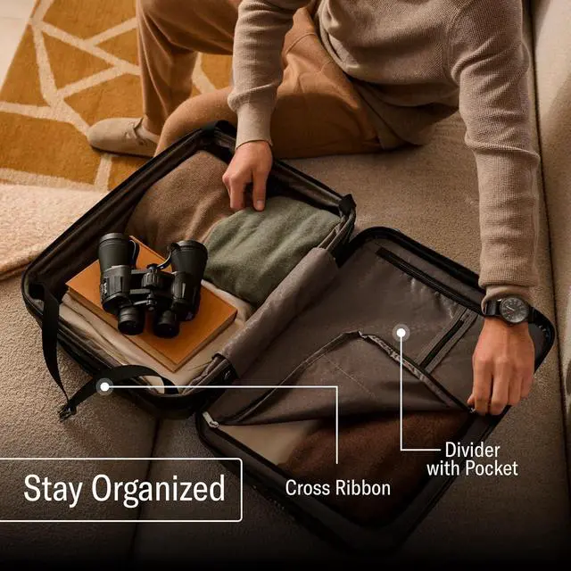 Alt view image 3 of 5 - Samsonite Freeform Large Checked Luggage with Dual 360° Spinner Wheels - TSA Lock, Airline-Approved - Lightweight Durable Polypropylene Expandable Hardshell - Black