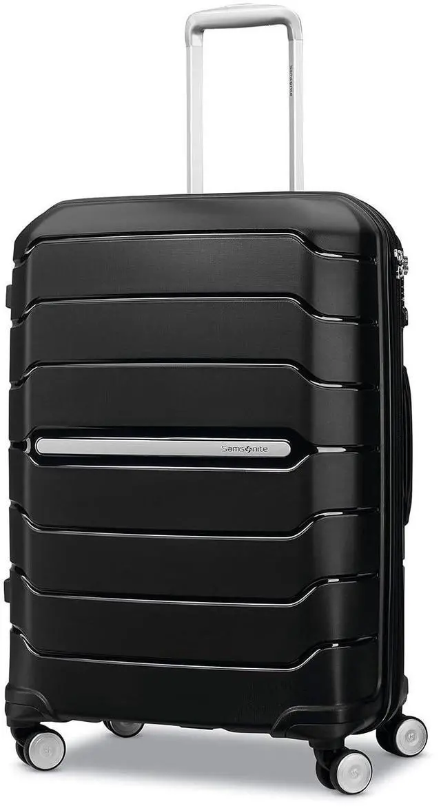 Main image of Samsonite Freeform 24-Inch Medium Luggage with Dual 360° Spinner Wheels - Checked Suitcase - TSA Lock, Airline-Approved - Durable Polypropylene Expandable Hardshell for Lightweight Travel - Black
