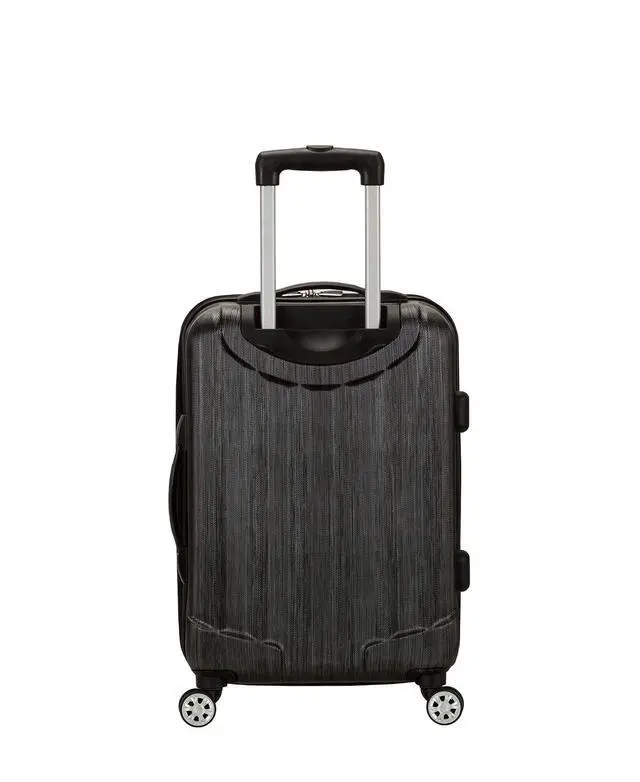 Alt view image 4 of 7 - Rockland Melbourne Hardside Expandable Spinner Wheel Luggage, Carry-On 20", Metallic
