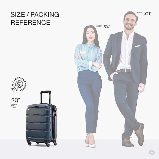 Alt view image 2 of 6 - Samsonite Omni PC Hardside Expandable Luggage with Spinner Wheels, Teal, Carry-On 20-Inch