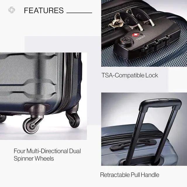 Alt view image 4 of 6 - Samsonite Omni PC Hardside Expandable Luggage with Spinner Wheels, Teal, Carry-On 20-Inch