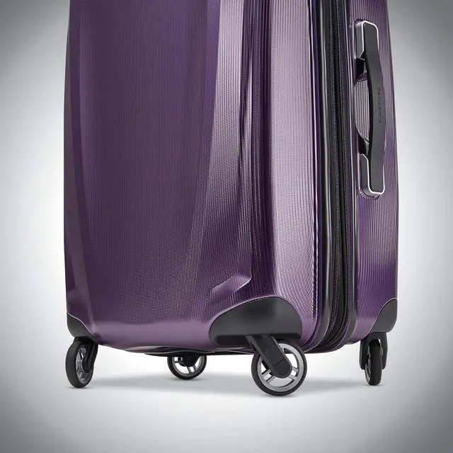 Alt view image 2 of 7 - Samsonite Winfield 3 DLX Hardside Expandable Luggage with Spinners, Purple, 2-Piece Set (20/25)