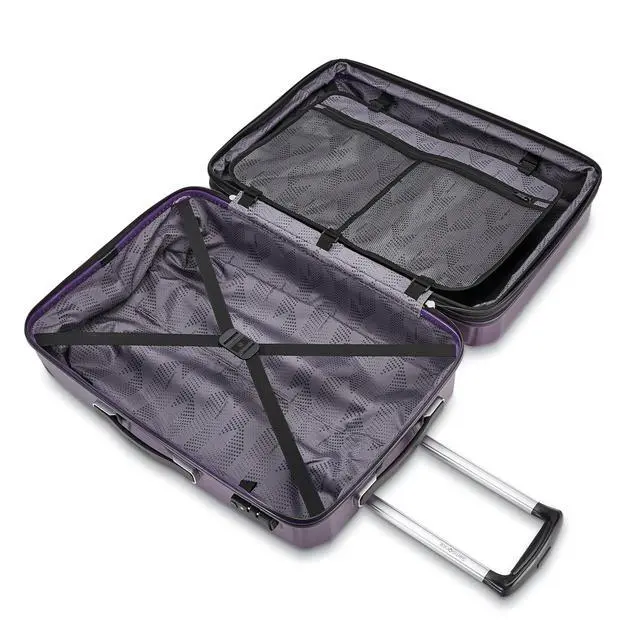 Alt view image 6 of 7 - Samsonite Winfield 3 DLX Hardside Expandable Luggage with Spinners, Purple, 2-Piece Set (20/25)