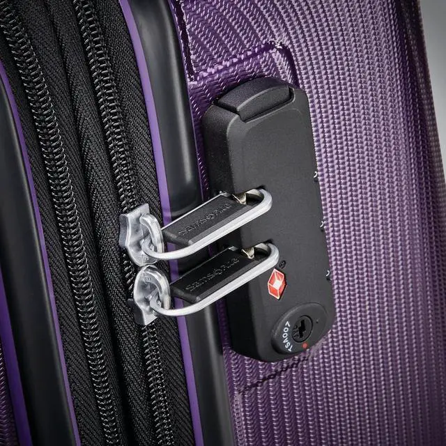 Alt view image 5 of 7 - Samsonite Winfield 3 DLX Hardside Expandable Luggage with Spinners, Purple, 2-Piece Set (20/25)