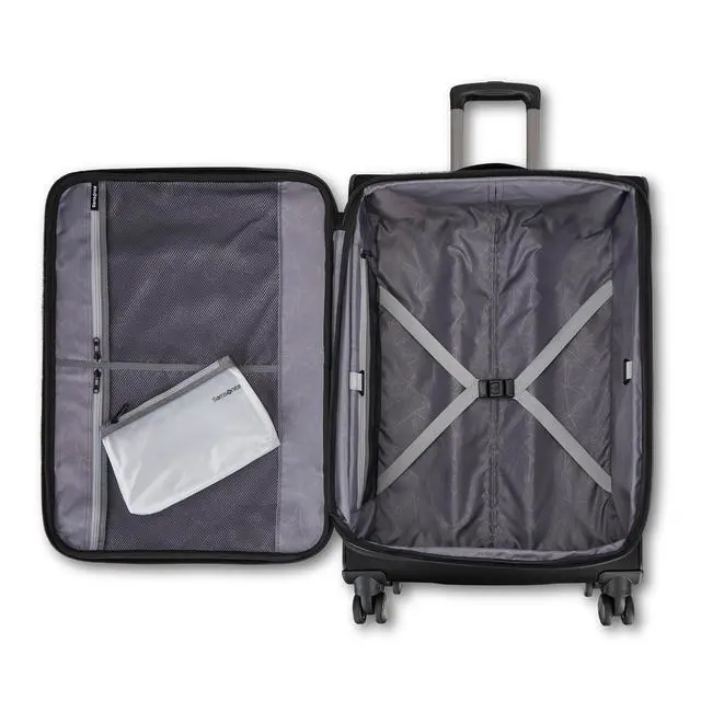 Alt view image 2 of 6 - Samsonite Ascella 4 Large Checked Suitcase - Black