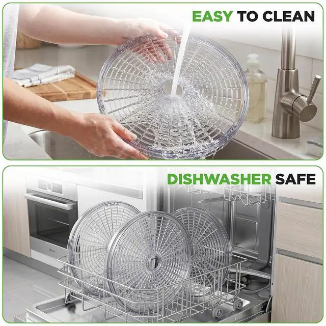 Alt view image 6 of 7 - Nutrichef Electric Countertop Food Dehydrator | Professional Multi-Tier Food Preserver | Dehydrate Fish, Beef Jerky, Meats, Mushrooms, Fruits & Vegetables | 5 Stackable Trays for Easy Cleaning