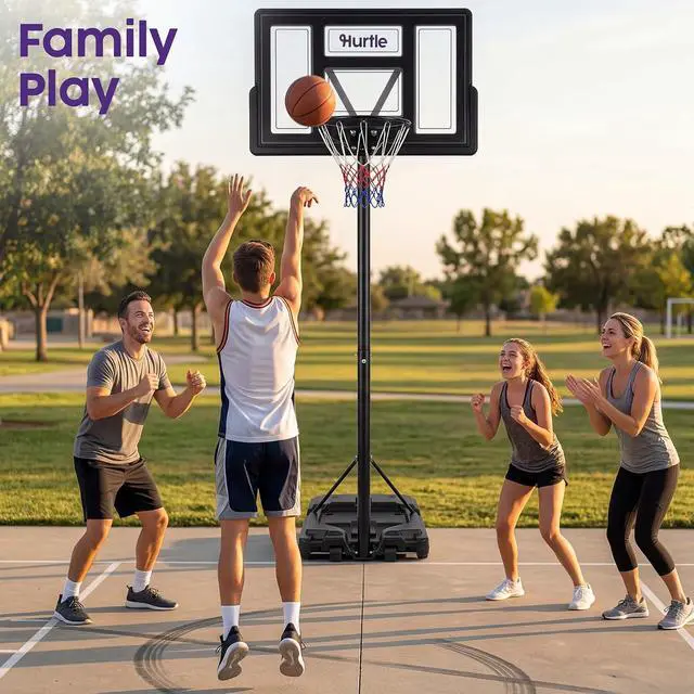 Alt view image 5 of 7 - Kids Basketball Hoop Adjustable Portable Basketball Hoop for Kids Indoor Outdoor Play with Backboard Wheels Driveway Backyard