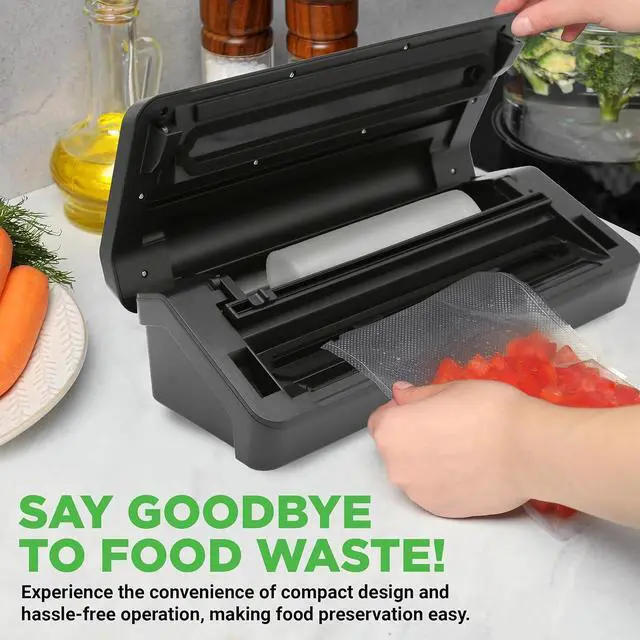 Alt view image 2 of 7 - NutriChef Premium Vacuum Sealer Machine Automatic, Powerful Food Vacuum Sealer Machine with Bags, Touchscreen, Cutter & Multi-Modes for Dry, Moist & Soft Food Storage, Prep, and Sous Vide Cooking