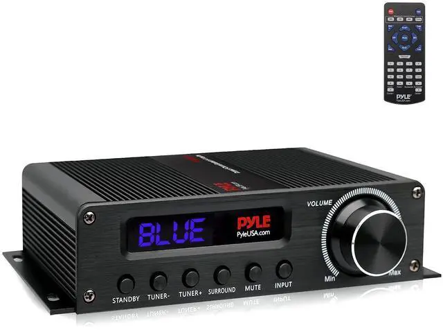 Main image of Pyle Wireless Bluetooth Home Audio Amplifier - 100W 5.1 Channel Home Theater Receiver, Surround Sound w/ HI Def In and Out, RCA In, Subwoofer Out, LED Control Center, 12V Adapter - PFA560BT