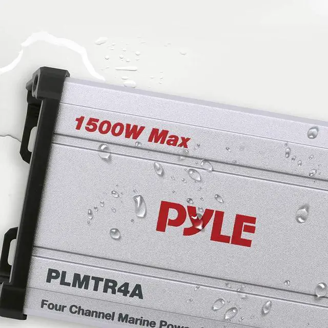 Alt view image 7 of 7 - Pyle 1500W 4-Channel Marine Amplifier Receiver - Waterproof & Weatherproof Marine Grade Audio Subwoofer - for Boat & Off-Road Vehicles with Wired RCA/ AUX/ MP3 Inputs - Overload Protection - PLMTR4A