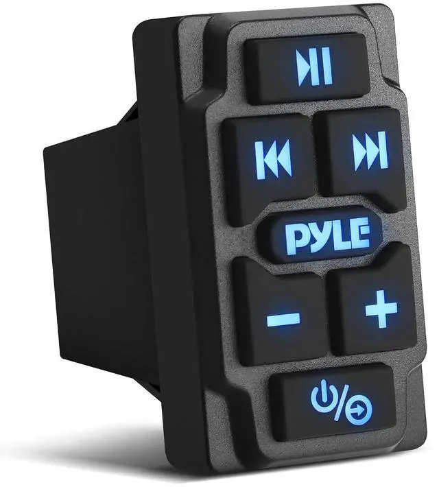 Main image of Pyle Rocker Switch Wireless BT Audio Controller, Waterproof Rated Marine Receiver Remote Control for Car, Truck, Boat, 4x4, PowerSport Vehicles, Connect and Stream Audio from External Devices