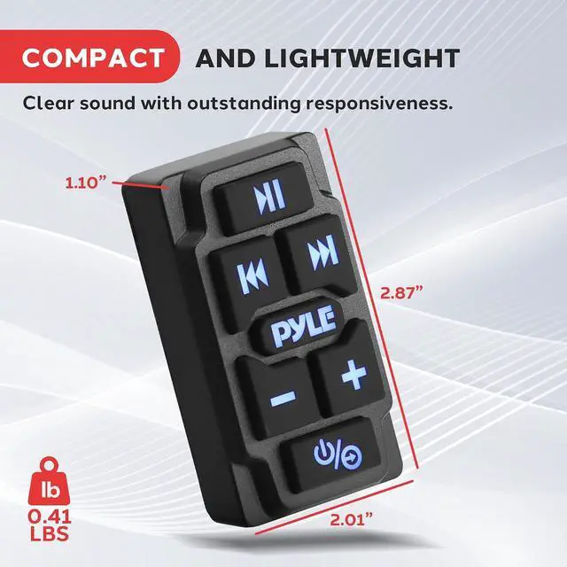 Alt view image 5 of 7 - Pyle Rocker Switch Wireless BT Audio Controller, Waterproof Rated Marine Receiver Remote Control for Car, Truck, Boat, 4x4, PowerSport Vehicles, Connect and Stream Audio from External Devices