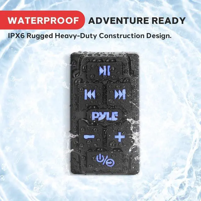 Alt view image 4 of 7 - Pyle Rocker Switch Wireless BT Audio Controller, Waterproof Rated Marine Receiver Remote Control for Car, Truck, Boat, 4x4, PowerSport Vehicles, Connect and Stream Audio from External Devices