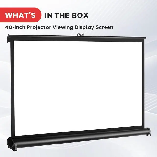 Alt view image 7 of 7 - Pyle Portable Projector Screen 40 Inch - Versatile Mobile Stand, Easy Pull-Out, Lightweight & Durable for Indoor and Outdoor Presentations, Schools, Meetings, and Conferences, PRJTP46, White