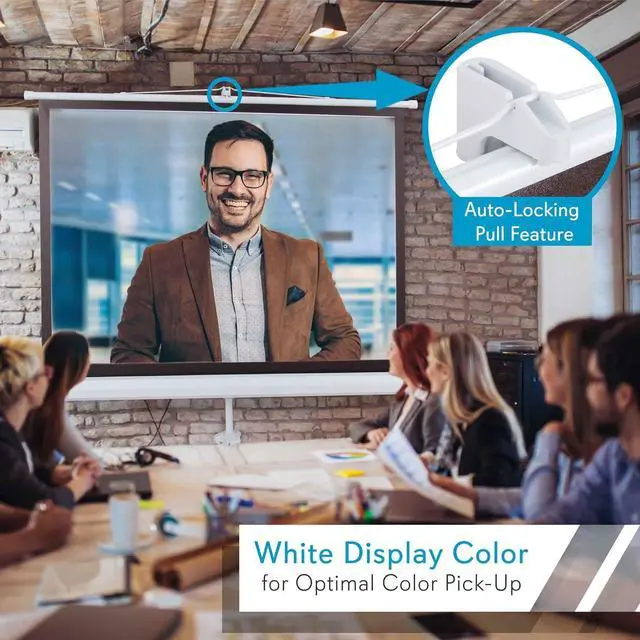 Alt view image 3 of 7 - Pyle 50 Inch Portable Projector Screen with Tripod Stand Lightweight, Durable, Easy Pull Setup Mobile Projection Screen with 4:3 Aspect Ratio, White Matte Fabric for Indoor/Outdoor Use