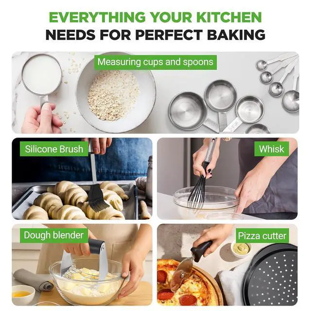 Alt view image 7 of 7 - NutriChef 42-Piece Nonstick Bakeware Set | Carbon Steel Baking Pans Set with Oven Mitts, Muffin Trays, Cookie Sheets, Loaf Pan, & Accessories for Cakes, Pizza & Bread.