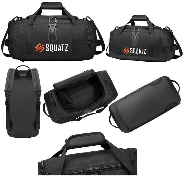 Alt view image 7 of 7 - SQUATZ Gym Bag for Men and Women Sports 50L Duffle Bag Travel Backpack Weekender Overnight Backpack with Spacious Shoes Compartment Adjustable and Removable Shoulder Strap Workout, Multiple Pockets