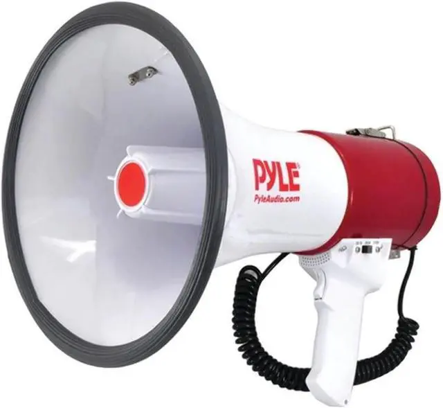 Main image of Pyle 50W Megaphone PA Bullhorn Speaker with Built-in Siren, Adjustable Volume Control, USB/SD/AUX Inputs for Music, 1200-Yard Range, Ideal for Sports, Cheer, Coaching, Outdoor Events, & Emergency Use