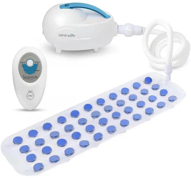 Main image of Portable Spa Bubble Bath Massager - Thermal Spa Waterproof Non-slip Mat with Suction Cup Bottom, Motorized Air Pump & Adjustable Bubble Settings - Remote Control Included - Serenelife PHSPAMT22