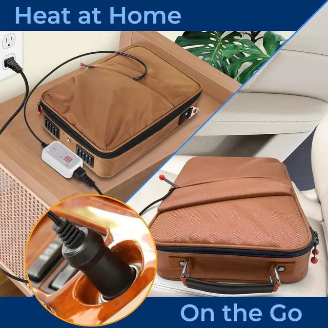 Alt view image 4 of 6 - SereneLife Portable Massage Stone Warmer Set - Electric Spa Hot Stones Massager and Heater Kit with 6 Large and 6 Small Round Shaped Basalt Massaging Rocks, Digital Controller Heating Bag