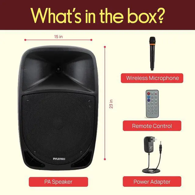 Alt view image 3 of 7 - 1200W Portable Bluetooth PA Speaker - 12 Subwoofer, LED Battery Indicator Lights w/Built-in Rechargeable Battery, MP3/USB/SD Card Reader, and UHF Wireless Microphone - Pyle PSBT125A