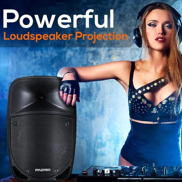 Alt view image 4 of 7 - Pyle 800W Portable Bluetooth PA Speaker - 8 Subwoofer, LED Battery Indicator Lights w/ Built-in Rechargeable Battery, MP3/USB/SD Card Reader, and UHF Wireless Microphone - Pyle PSBT85A,Black
