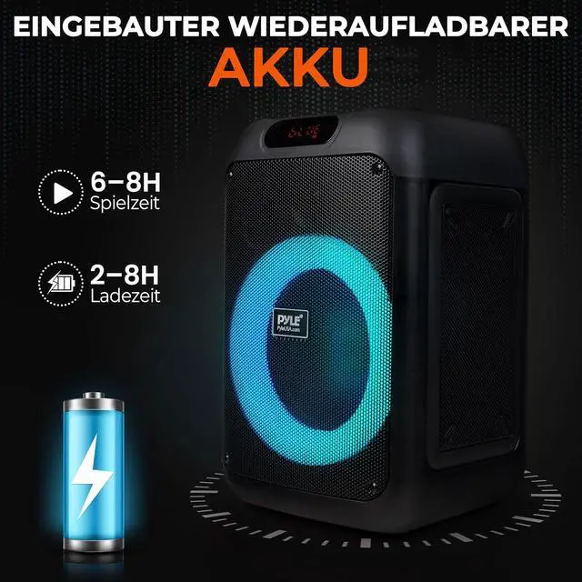 Alt view image 4 of 7 - Pyle Audio Bluetooth Party Speaker - Party Bluetooth with True Wireless Stereo System - Enjoy Powerful Bass and Clear Treble - with Carry Bag - Model PPHP8496BG - 100W