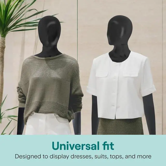 Alt view image 2 of 7 - SereneLife Premium Female Mannequin 68.9" Life-Size Dress Form with Realistic Face, Rotating Head, Flexible Limbs, Detachable Body & Sturdy Metal Base for Boutiques, Exhibits & Fashion Display
