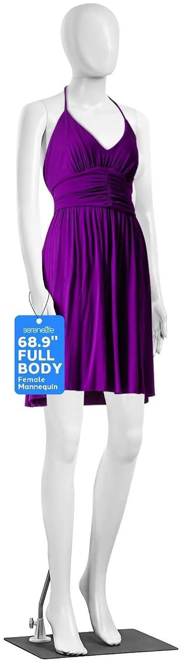Main image of SereneLife Realistic Female Full Body Mannequin Torso 68.9 Adjustable Dress Form with 360° Head Rotation, Detachable Limbs & Durable Metal Base for Fashion Boutiques & Clothing Displays