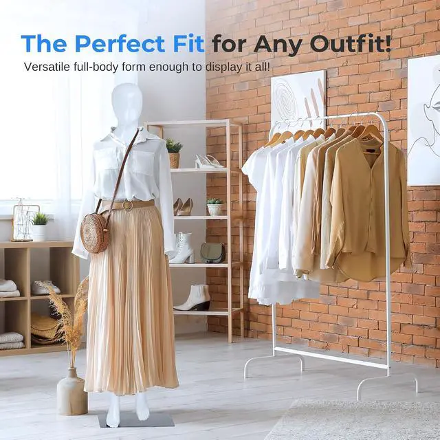 Alt view image 3 of 6 - SereneLife Realistic Female Full Body Mannequin Torso 68.9 Adjustable Dress Form with 360° Head Rotation, Detachable Limbs & Durable Metal Base for Fashion Boutiques & Clothing Displays
