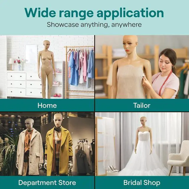 Alt view image 7 of 7 - SereneLife 68.9" Tall Full-Body Female Mannequin with Adjustable Head, Flexible Limbs and Detachable Design, Perfect for Clothing Stores, Boutiques, Exhibitions and More