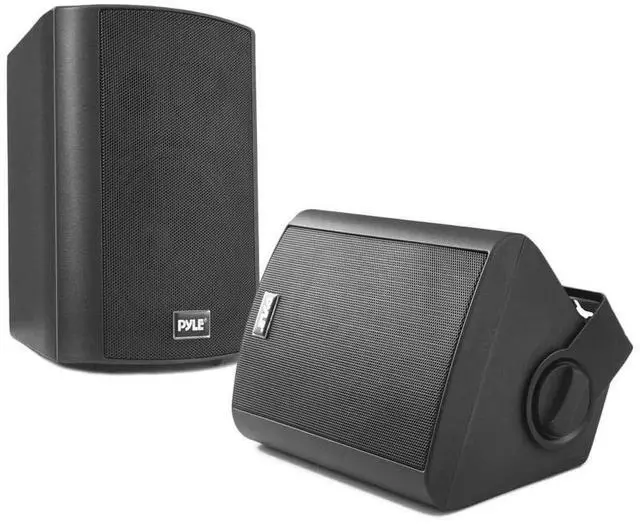 Main image of Pyle 6.5-Inch Wall Mount Waterproof Bluetooth Speaker System Indoor/Outdoor Audio Pair with Built-in Digital Amplifier, Weather-Resistant Housing, High-Power Sound, Easy Installation (Black)