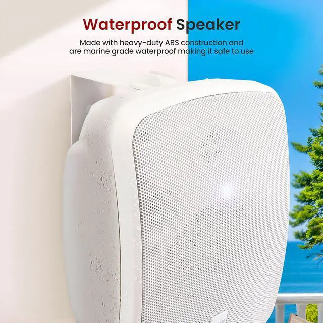 Alt view image 7 of 7 - Pyle 600W Outdoor Bluetooth Speaker System | Marine Grade Active and Passive 2-Way Stereo Speakers with Built-In Amplifier | Home, Boat, Patio, Pool and Outdoor Use | RCA Inputs (Pair)