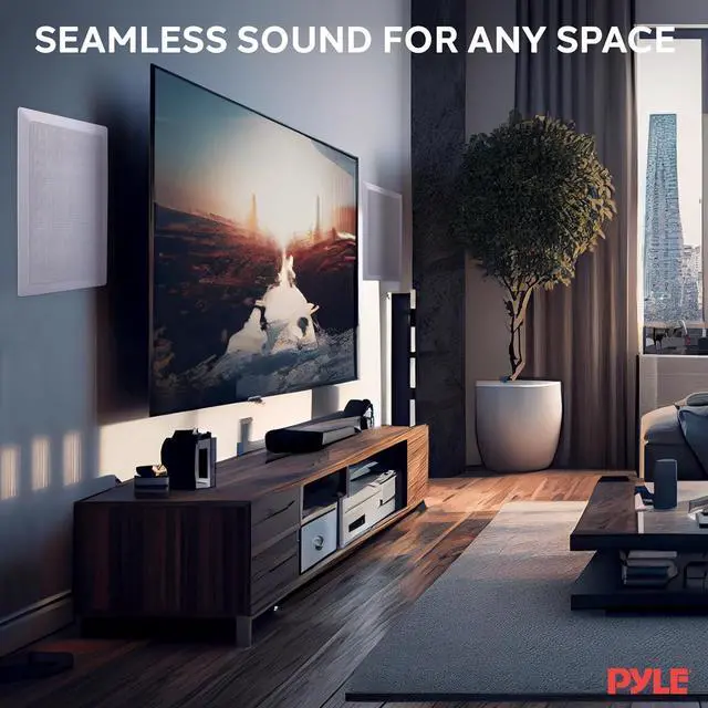 Alt view image 7 of 7 - Pyle Two Way Stereo Sound Speaker - Dual Professional Audio Speakers System - In Wall / In Ceiling White Mount Flush, 6.5" Midbass, 1/2 Inch Polymer Tweeter - Indoor Home Theater - Pyle PDIW65 (Pair)