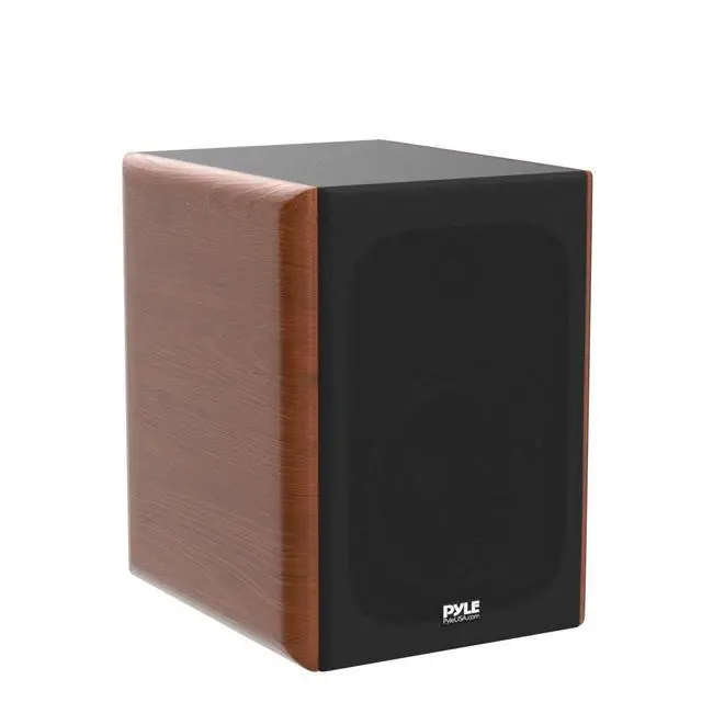 Alt view image 7 of 7 - Pyle 6.5" Home Audio Speakers, 2-Way Passive Bookshelf, 240W Max Power, 1" Silk Dome Tweeter, Composite Woofer, Gold Plated 5 Way Binding Post, Rubber Surrounds, Beautiful Wood Grain Finish - Pair