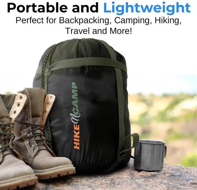 Alt view image 6 of 7 - SereneLife Backpacking Sleeping Bag Camping Gear-Double Sleeping Bag For Adults/Teens W/2 Pillows,Bag-Outdoor Lightweight Weather Proof Sleeping Bags For Camping,Backpacking,Hiking-SereneLife SLSBX9