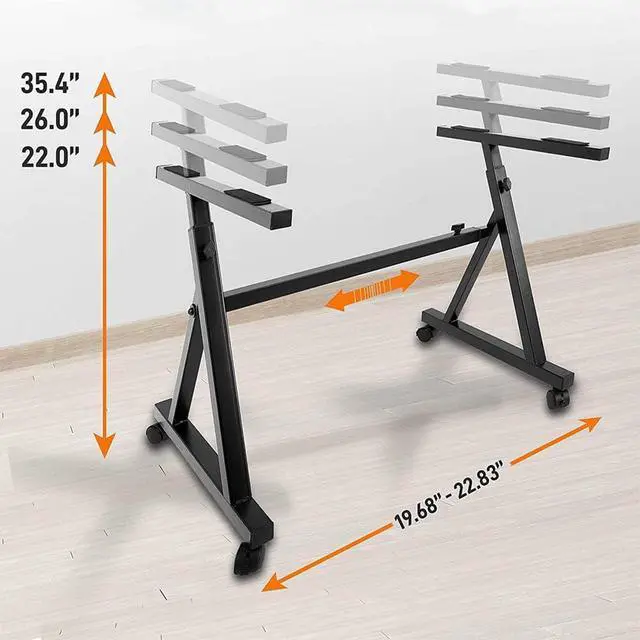 Alt view image 2 of 7 - Pyle Universal Electronic Black Heavy-Duty Z Style Keyboard Organ Holder Rack Portable Piano Stand W/Adjustable Height and Width, Locking Wheels (PKST48.5)