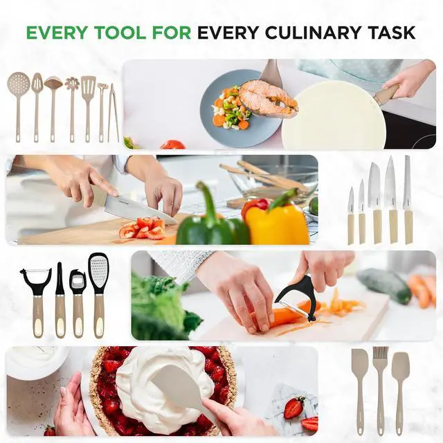 Alt view image 5 of 7 - Nutrichef 54-Piece Marble Non-Stick Cookware and Bakeware Set, Professional Home Kitchen Collection with Multi-Sized Pots and Pans Set, and Heat-Resistant Tools