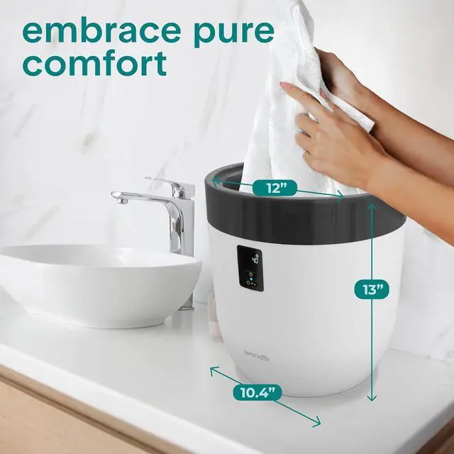 Alt view image 7 of 7 - Serenelife Counter Towel Warmer, Luxury Towel Warmer Bucket, Towel Warmer for Bathroom, Auto Shut Off, Fits Oversized Towels, Bathrobes, Blankets, PJ's and More