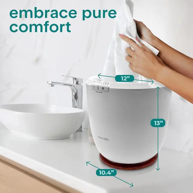 Alt view image 7 of 7 - SereneLife Counter Towel Warmer Bucket - with Customized Fragrance for Spa and Bathroom, Luxury Towel Heater, Auto Shut Off, Fits 1 Large Towel, Blanket, Bathrobe, PJs (Cherry)