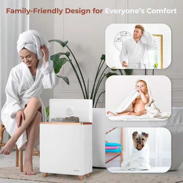 Alt view image 6 of 7 - SereneLife WIFI Luxury Rectangle Towel Warmer - Spa & Bathroom Towel Heater with Custom Fragrance, Auto Shut-Off, Fits 2 large Towels, Blankets, Bathrobes, PJ's - Perfect Gift for Him & Her