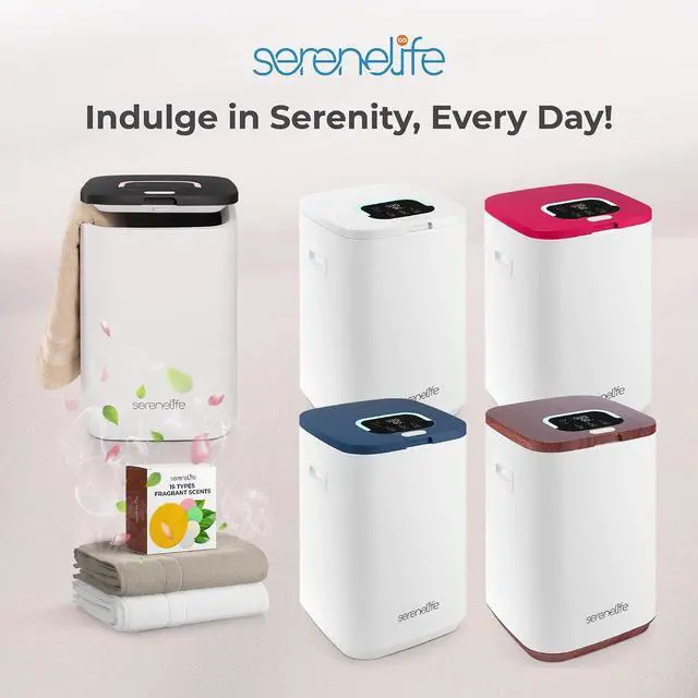 Alt view image 7 of 7 - SereneLife Towel Warmer Bucket - Compact 23L Bathroom Towel Heater with Essential Oils Disc Holder, Adjustable Timer, Auto Shut-Off, Power Cord Storage & LED Display, Fits 2 Oversized Towels (Black)