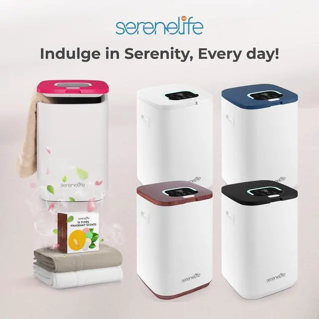 Alt view image 7 of 7 - SereneLife Towel Warmer Bucket - Compact 23L Bathroom Towel Heater with Essential Oils Disc Holder, Adjustable Timer, Auto Shut-Off, Power Cord Storage & LED Display, Fits 2 Oversized Towels (Pink)