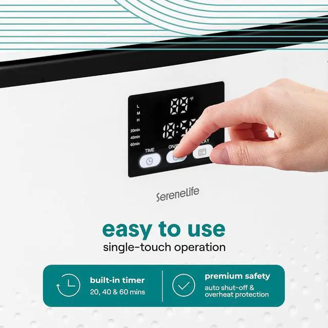 Alt view image 4 of 7 - SereneLife Rectangular Towel Warmer Bucket 20L Large Capacity Hot Towel Warmer for Bathroom, Stainless Steel Tub, One-Touch Operation, Auto Shut-Off, Fits 2 Towels or Blanket, Black