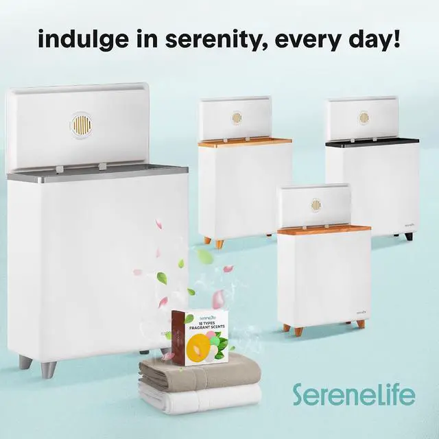 Alt view image 7 of 7 - SereneLife Luxury Rectangle Towel Warmer - Spa & Bathroom Heater with Custom Fragrance, Auto Shut-Off, Fits 2 large Towels, Blankets, Bathrobes, PJ's - Perfect Gift for Him & Her (Silver)