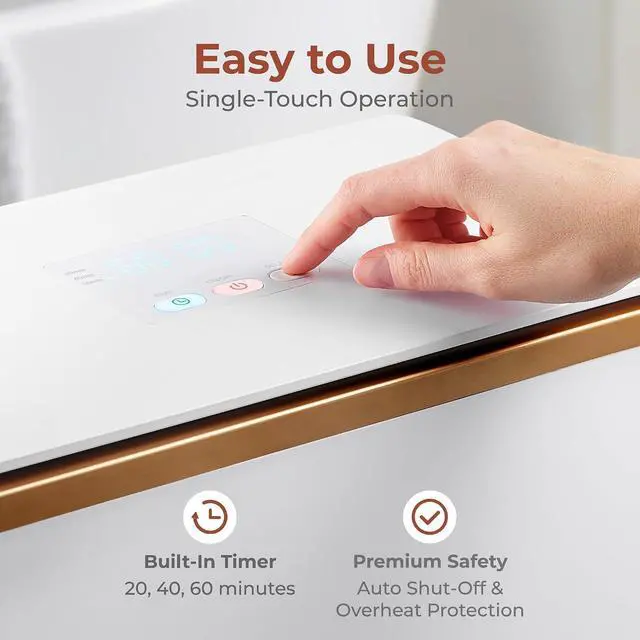 Alt view image 4 of 7 - SereneLife Luxury Rectangle Towel Warmer - Spa & Bathroom Heater with Custom Fragrance, Auto Shut-Off, Fits 2 large Towels, Blankets, Bathrobes, PJ's - Perfect Gift for Him & Her (Rose Gold)