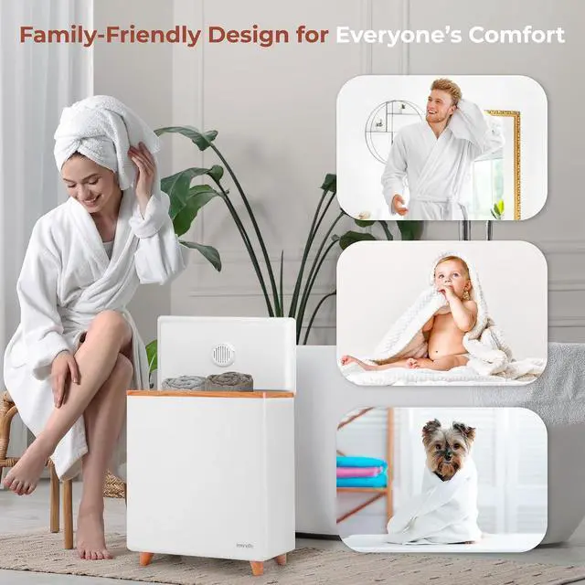 Alt view image 6 of 7 - SereneLife WIFI Luxury Rectangle Towel Warmer - Spa & Bathroom Blanket Heater with Custom Fragrance, Auto Shut-Off, Fits 2 large Towels, Blankets, Bathrobes, PJ's - Perfect Gift for Him & Her