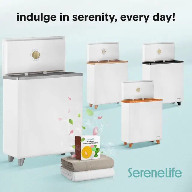 Alt view image 7 of 7 - SereneLife WIFI Luxury Rectangle Towel Warmer - Spa & Bathroom Blanket Heater with Custom Fragrance, Auto Shut-Off, Fits 2 large Towels, Blankets, Bathrobes, PJ's - Perfect Gift for Him & Her (Silver)