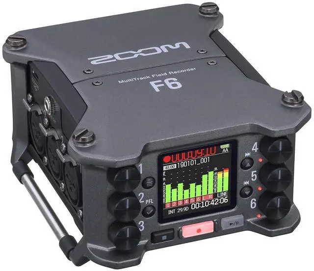 Main image of Zoom F6 Professional Field Recorder/Mixer for Filmmakers & Musicians with 6 XLR Inputs, Pro Quality Preamps, 32-Bit Float, Timecode, Battery Power, with Wireless Control